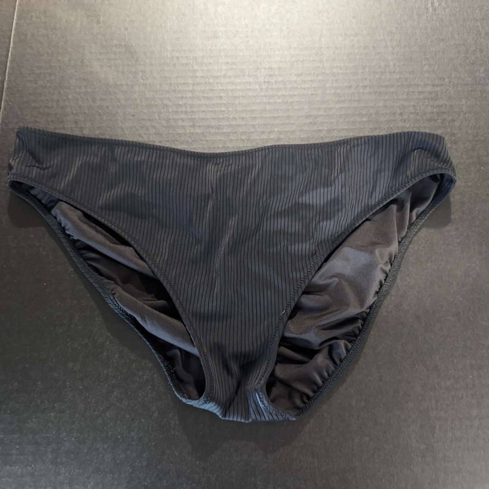 Shade & Shore Black Ruffle Scrunch Swim Bottoms
